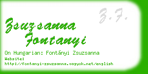 zsuzsanna fontanyi business card